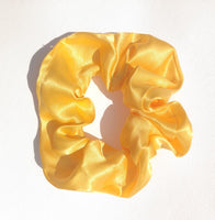 Yellow Satin Hair Scrunchie