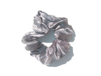 Gray Satin Hair Scrunchie