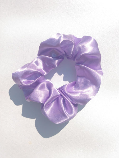 Lavender Satin Hair Scrunchie