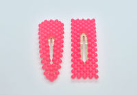 Poppin Pink Hair Clips Set