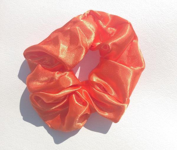 Burnt Orange Satin Hair Scrunchie