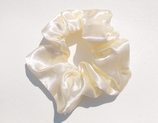 Pearl Satin Hair Scrunchie