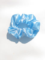 Light Blue Satin Hair Scrunchie