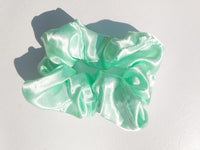 Mint Green Satin Hair Scrunchie