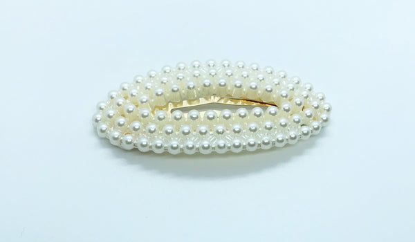 Oval Pearl Hair Clip