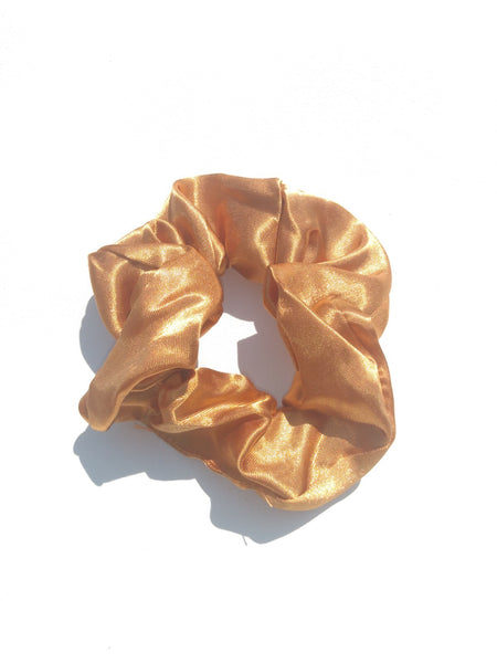 Gold Satin Hair Scrunchie