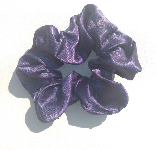 Violet Satin Hair Scrunchie