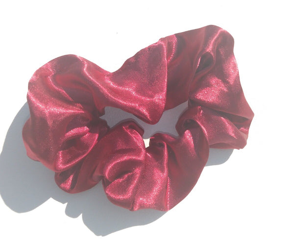 Cherry Satin Hair Scrunchie