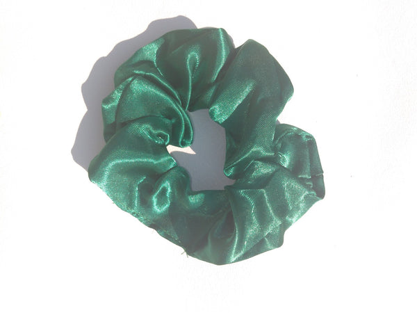 Forest Green Satin Hair Scrunchie