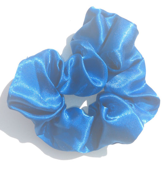 Royal Blue Satin Hair Scrunchie